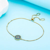 KALETINE 925 Sterling Silver Bracelet Paved Cubic Zirconia Turkey Good Luck Hamsa Evil Eye Charm Bracelet Women Men Jewelry