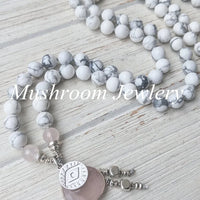 108 evil Eye Pendants Necklace Bohemia knot Howlite Jewelry Beads Stone Necklace