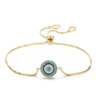KALETINE 925 Sterling Silver Bracelet Paved Cubic Zirconia Turkey Good Luck Hamsa Evil Eye Charm Bracelet Women Men Jewelry