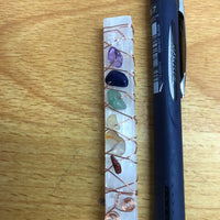 Beads Wire Wrapped Raw Selenite Stick Wand