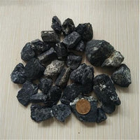 Black Tourmaline Raw Ore Ornaments Stone Teaching Specimen Gem Bare