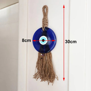 Lucky Eye Glass Blue Turkish Evil Eye Pendant Multi Color Bead Handmade Wall Hanging  Decoration for Home Living Room Car Gift