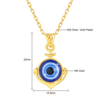 Unique design Evil Eye Pendant 18K Gold Necklace for Women Anniversary Party Gift Fine Jewelry With Certificate Wholesale