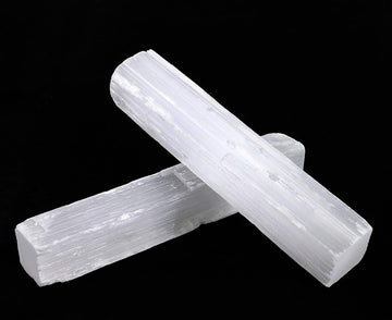 Selenite Crystal Wands\2 Pack Selenite Sticks for Healing, Reiki, & Metaphysical Energy Drawing